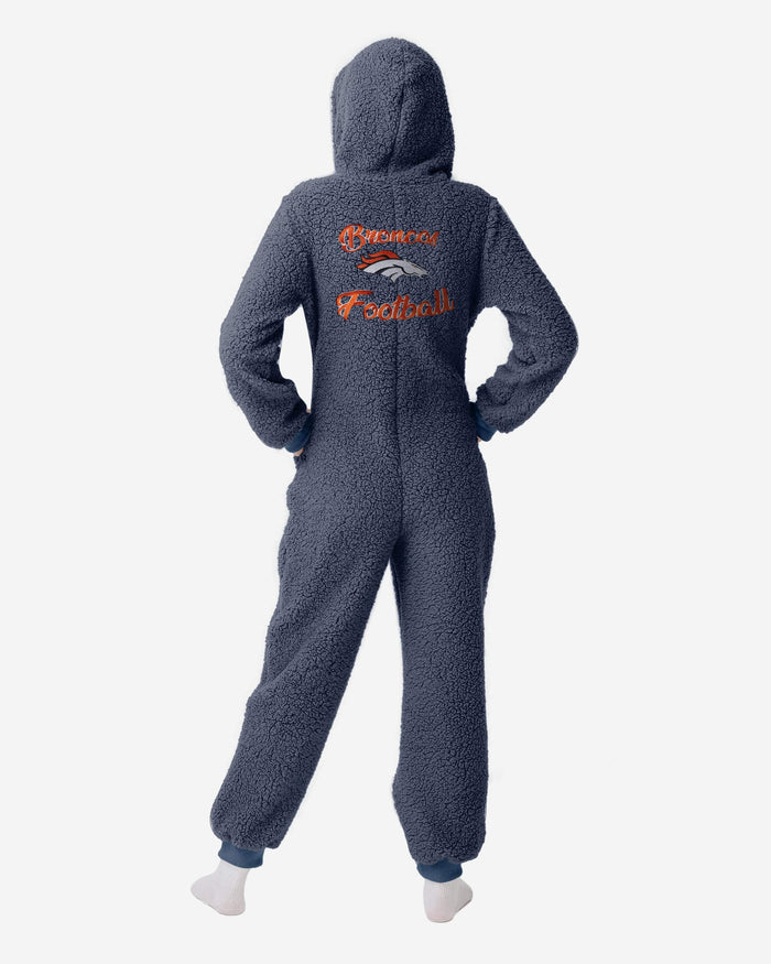 Denver Broncos Womens Sherpa One Piece Pajamas FOCO - FOCO.com