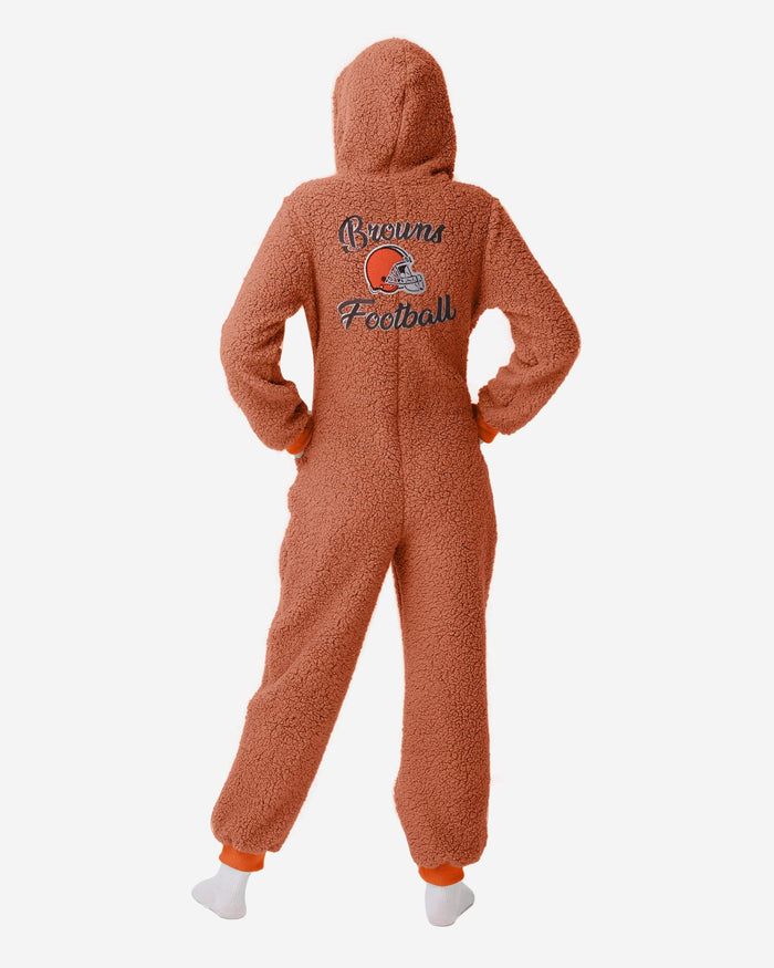 Cleveland Browns Womens Sherpa One Piece Pajamas FOCO - FOCO.com