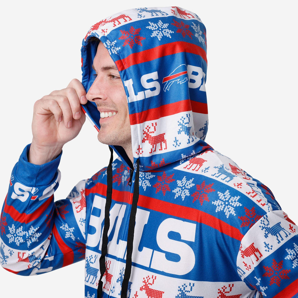 Buffalo Bills Ugly Short One Piece Pajamas FOCO