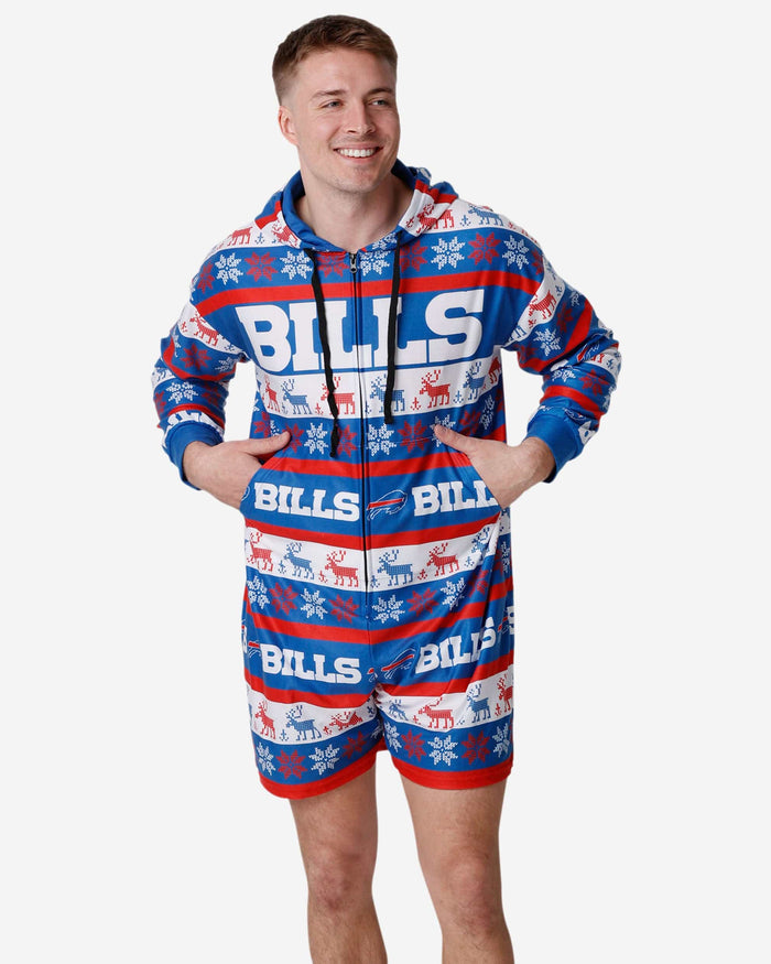 Buffalo Bills Ugly Short One Piece Pajamas FOCO S - FOCO.com