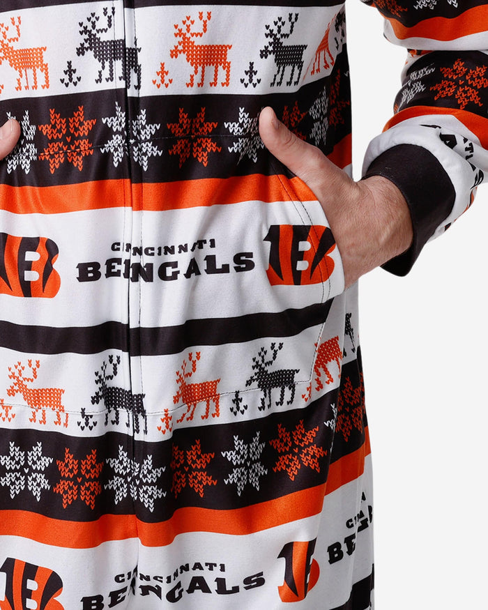 Cincinnati Bengals Ugly Short One Piece Pajamas FOCO - FOCO.com