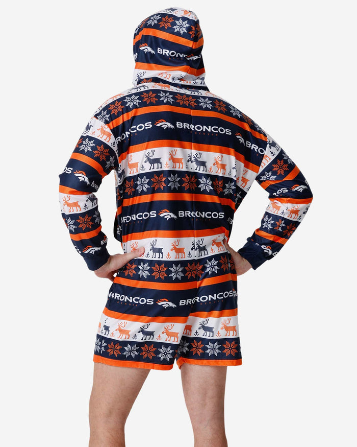 Denver Broncos Ugly Short One Piece Pajamas FOCO - FOCO.com