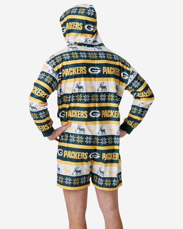 Green Bay Packers Ugly Short One Piece Pajamas FOCO - FOCO.com