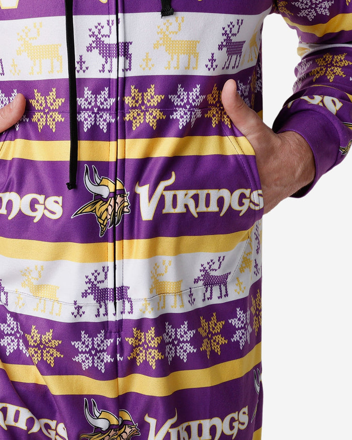 Minnesota Vikings Ugly Short One Piece Pajamas FOCO - FOCO.com