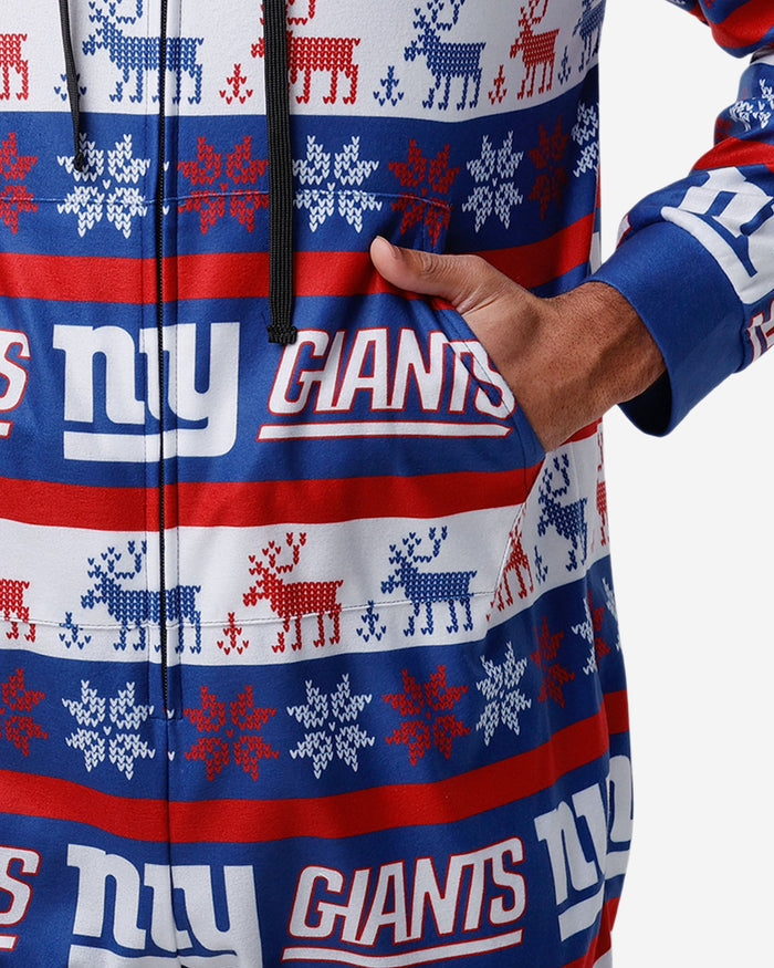 New York Giants Ugly Short One Piece Pajamas FOCO - FOCO.com