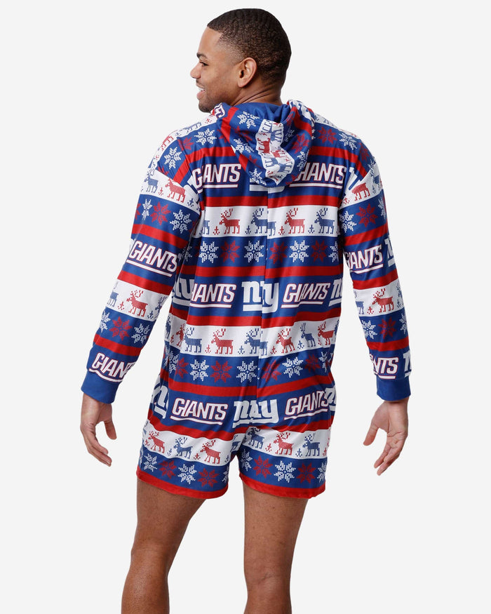 New York Giants Ugly Short One Piece Pajamas FOCO - FOCO.com