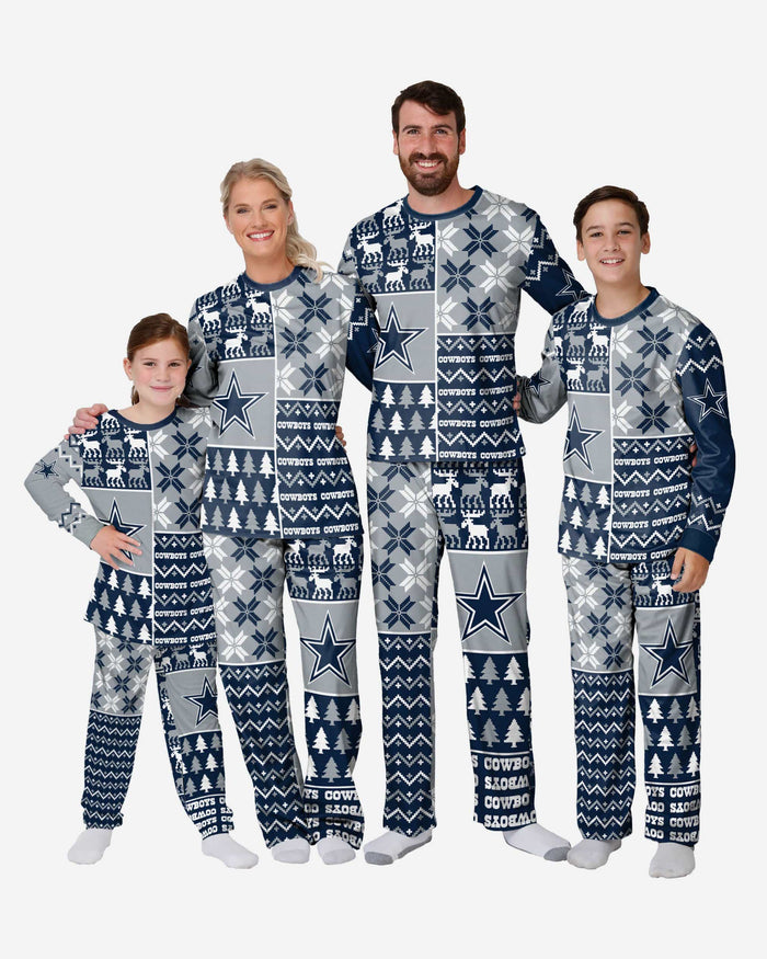 Dallas Cowboys Toddler Busy Block Family Holiday Pajamas FOCO - FOCO.com