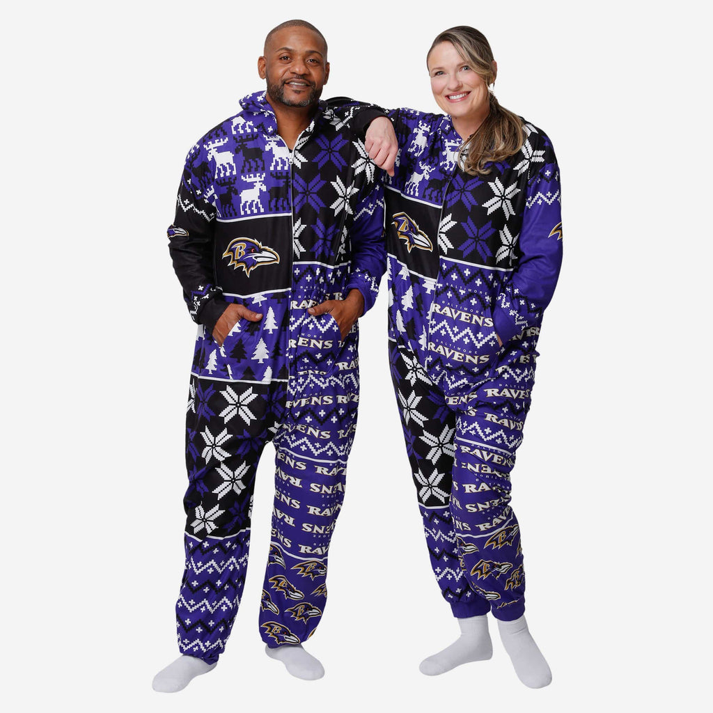 Baltimore Ravens Busy Block One Piece Pajamas FOCO S - FOCO.com
