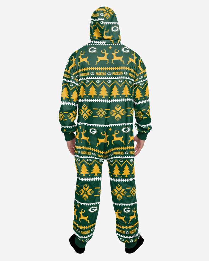 Green Bay Packers Holiday One Piece Pajamas FOCO - FOCO.com