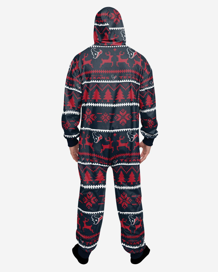 Houston Texans Holiday One Piece Pajamas FOCO - FOCO.com