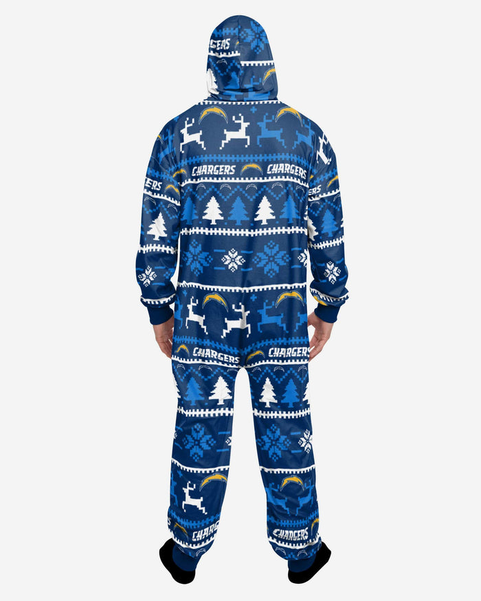 Los Angeles Chargers Holiday One Piece Pajamas FOCO - FOCO.com