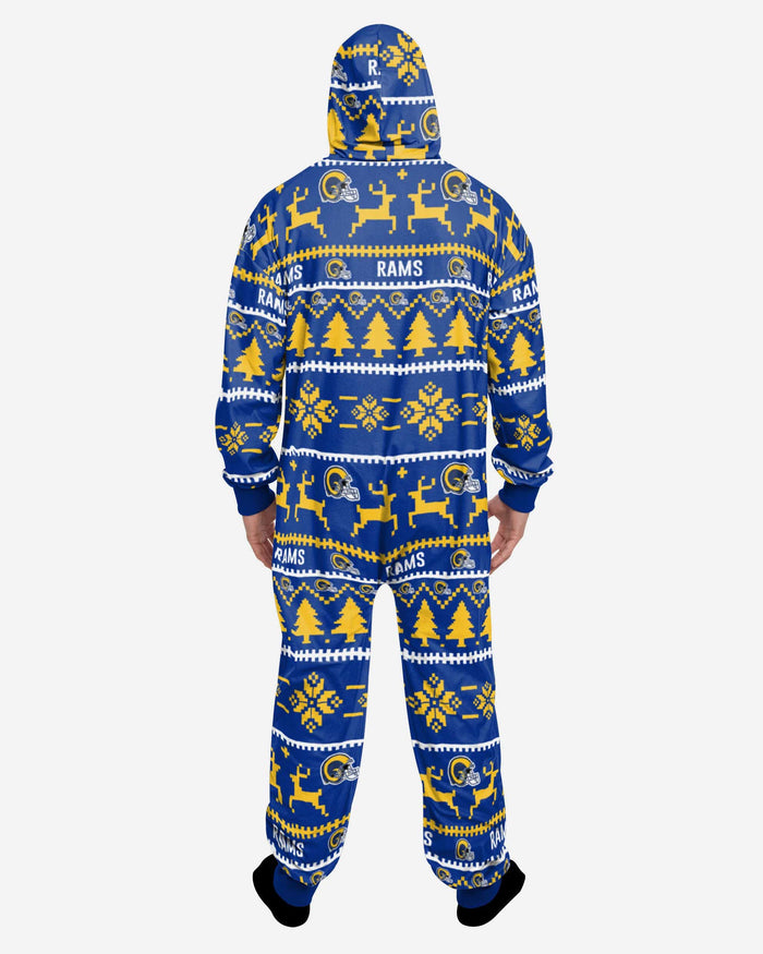 Los Angeles Rams Holiday One Piece Pajamas FOCO - FOCO.com