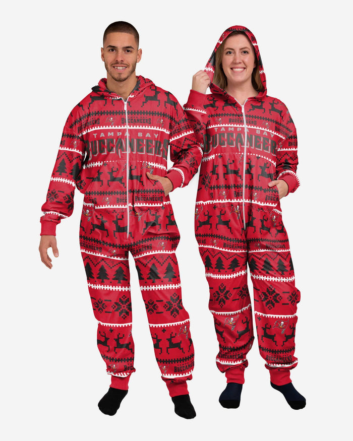 Tampa Bay Buccaneers Holiday One Piece Pajamas FOCO XS - FOCO.com