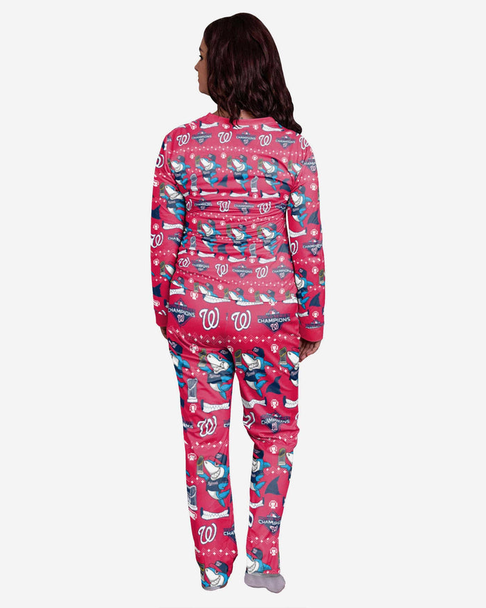 Washington Nationals 2019 World Series Champions Womens Shark Pajamas FOCO - FOCO.com