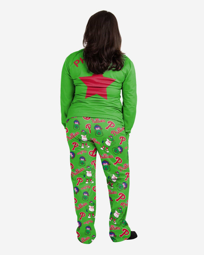 Phillie Phanatic Philadelphia Phillies Womens Mascot Pajamas FOCO - FOCO.com