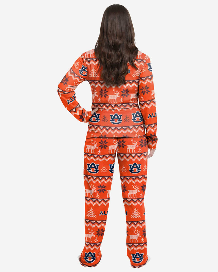 Auburn Tigers Womens Ugly Pattern Family Holiday Pajamas FOCO - FOCO.com