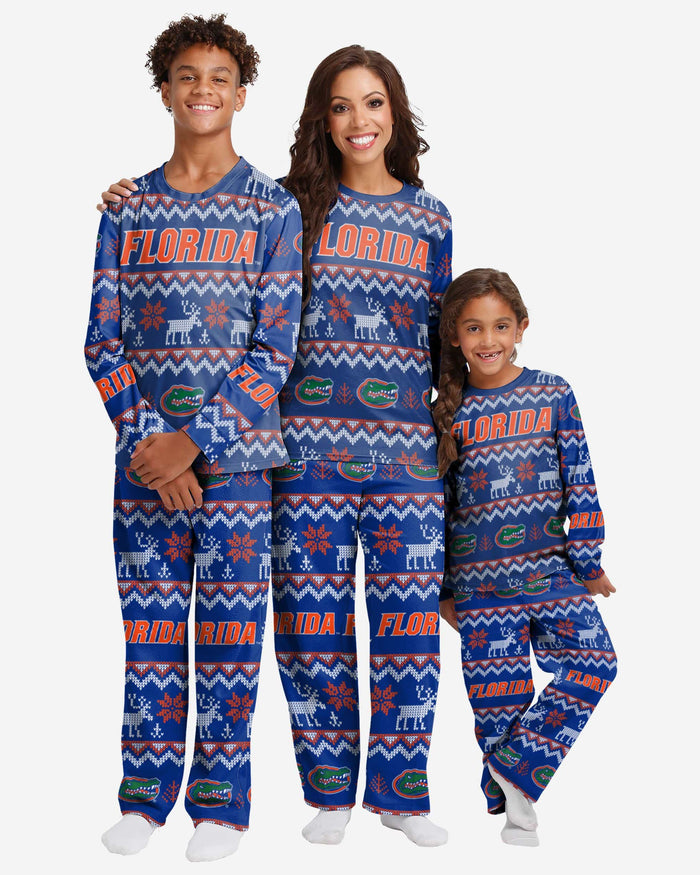 Florida Gators Womens Ugly Pattern Family Holiday Pajamas FOCO - FOCO.com