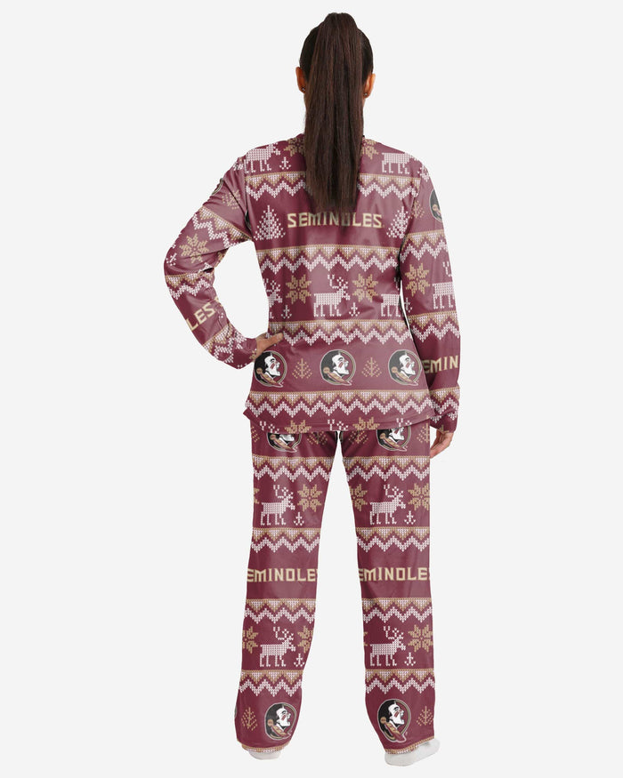 Florida State Seminoles Womens Ugly Pattern Family Holiday Pajamas FOCO - FOCO.com