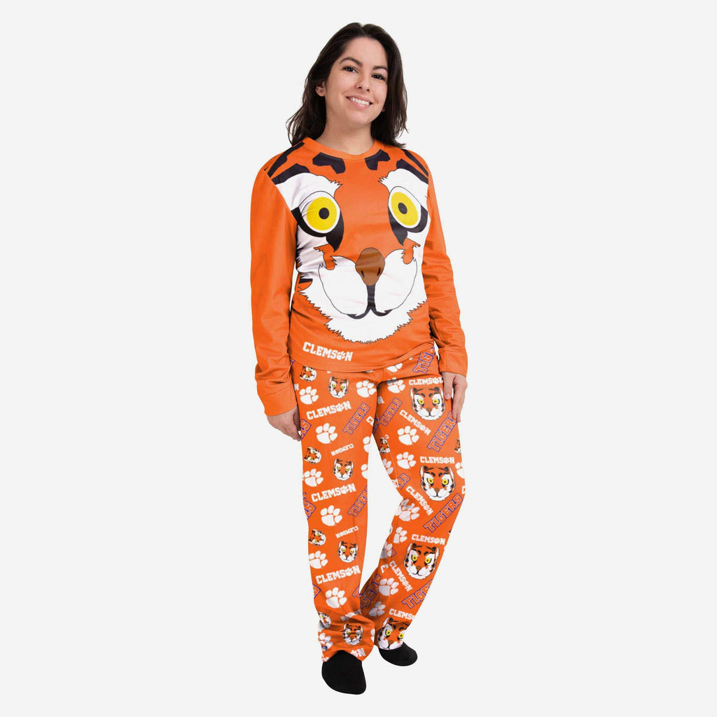 The Tiger Clemson Tigers Womens Mascot Pajamas FOCO S - FOCO.com