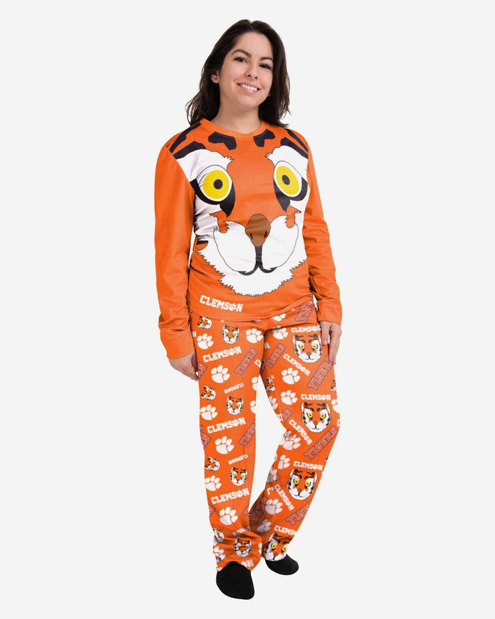 The Tiger Clemson Tigers Womens Mascot Pajamas FOCO S - FOCO.com