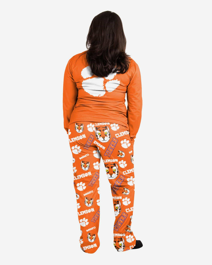 The Tiger Clemson Tigers Womens Mascot Pajamas FOCO - FOCO.com