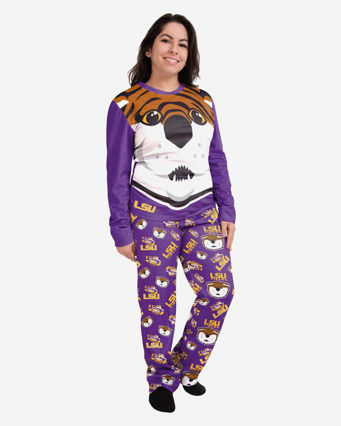 Mike the Tiger LSU Tigers Womens Mascot Pajamas FOCO S - FOCO.com