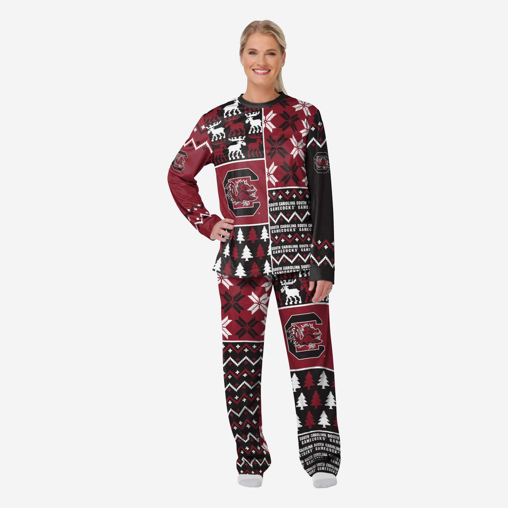 South Carolina Gamecocks Womens Busy Block Family Holiday Pajamas FOCO S - FOCO.com