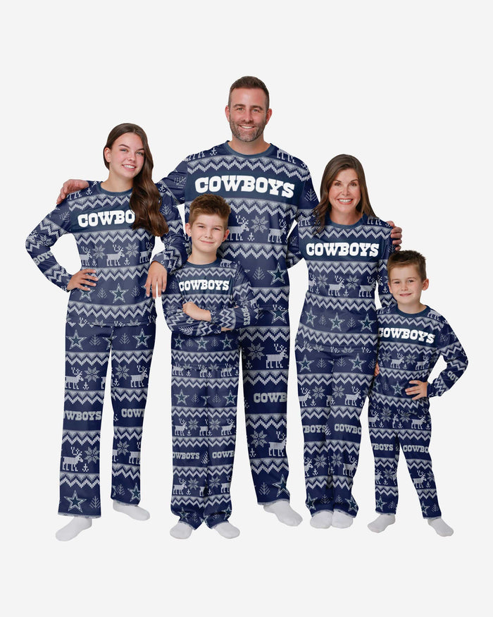 Dallas Cowboys Womens Ugly Pattern Family Holiday Pajamas FOCO - FOCO.com