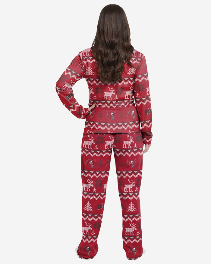 Tampa Bay Buccaneers Womens Ugly Pattern Family Holiday Pajamas FOCO - FOCO.com