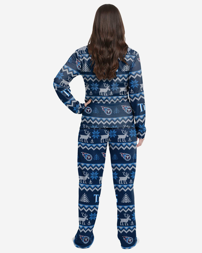 Tennessee Titans Womens Ugly Pattern Family Holiday Pajamas FOCO - FOCO.com