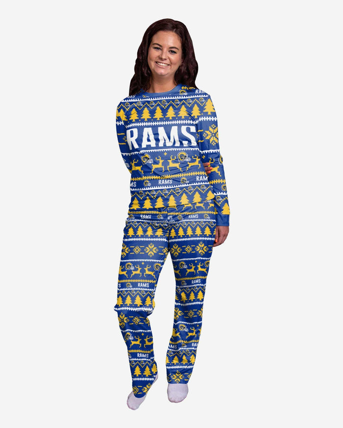 Los Angeles Rams Womens Family Holiday Pajamas FOCO S - FOCO.com