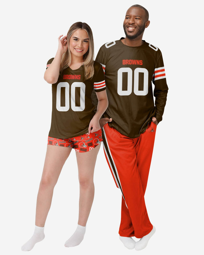 Cleveland Browns Womens Gameday Ready Pajama Set FOCO - FOCO.com