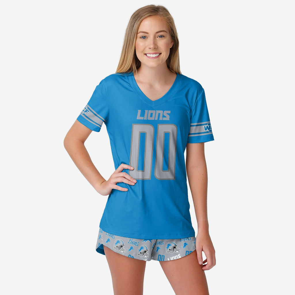 Detroit Lions Womens Gameday Ready Pajama Set FOCO S - FOCO.com