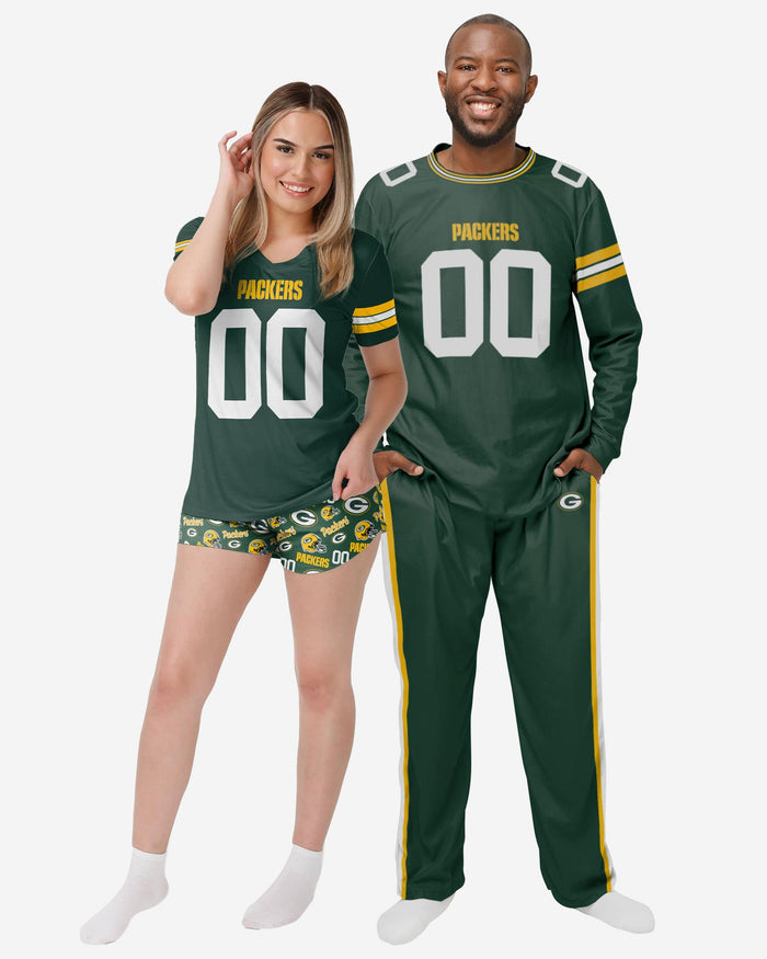 Green Bay Packers Womens Gameday Ready Pajama Set FOCO - FOCO.com