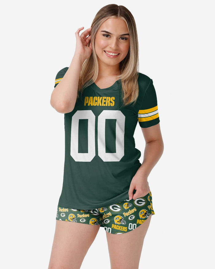 Green Bay Packers Womens Gameday Ready Pajama Set FOCO S - FOCO.com