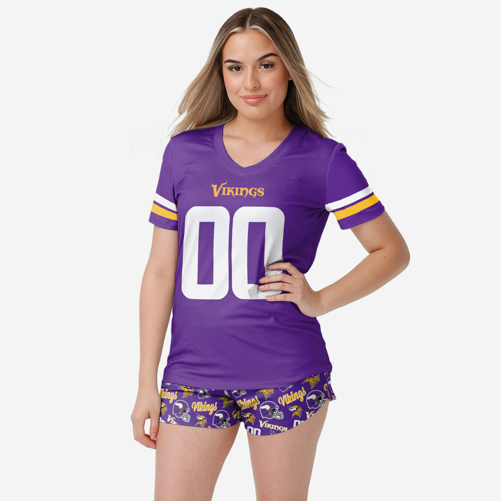 Minnesota Vikings Womens Gameday Ready Pajama Set FOCO S - FOCO.com