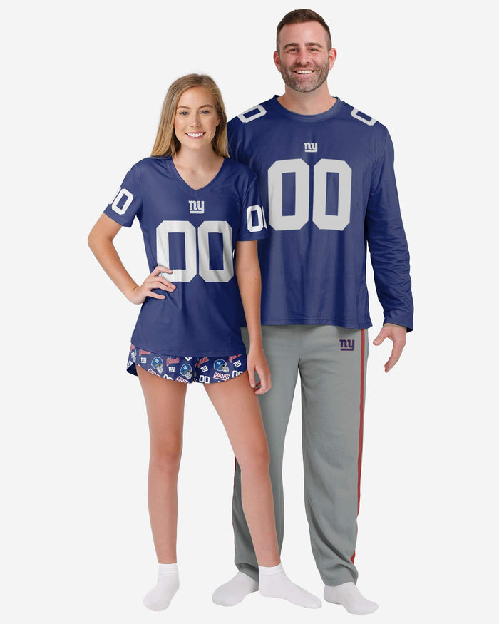 New York Giants Womens Gameday Ready Pajama Set FOCO - FOCO.com