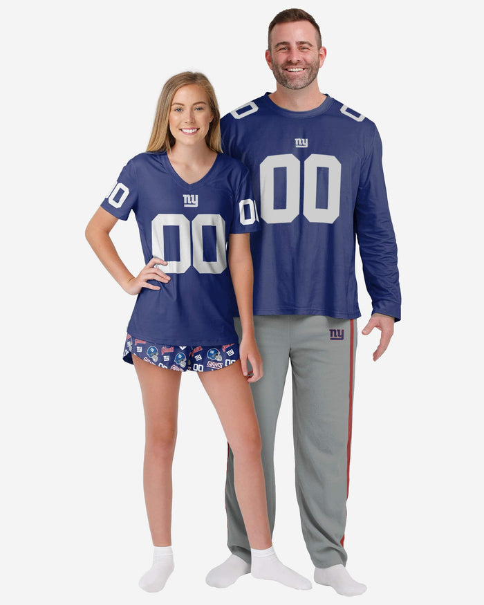 New York Giants Womens Gameday Ready Pajama Set FOCO - FOCO.com