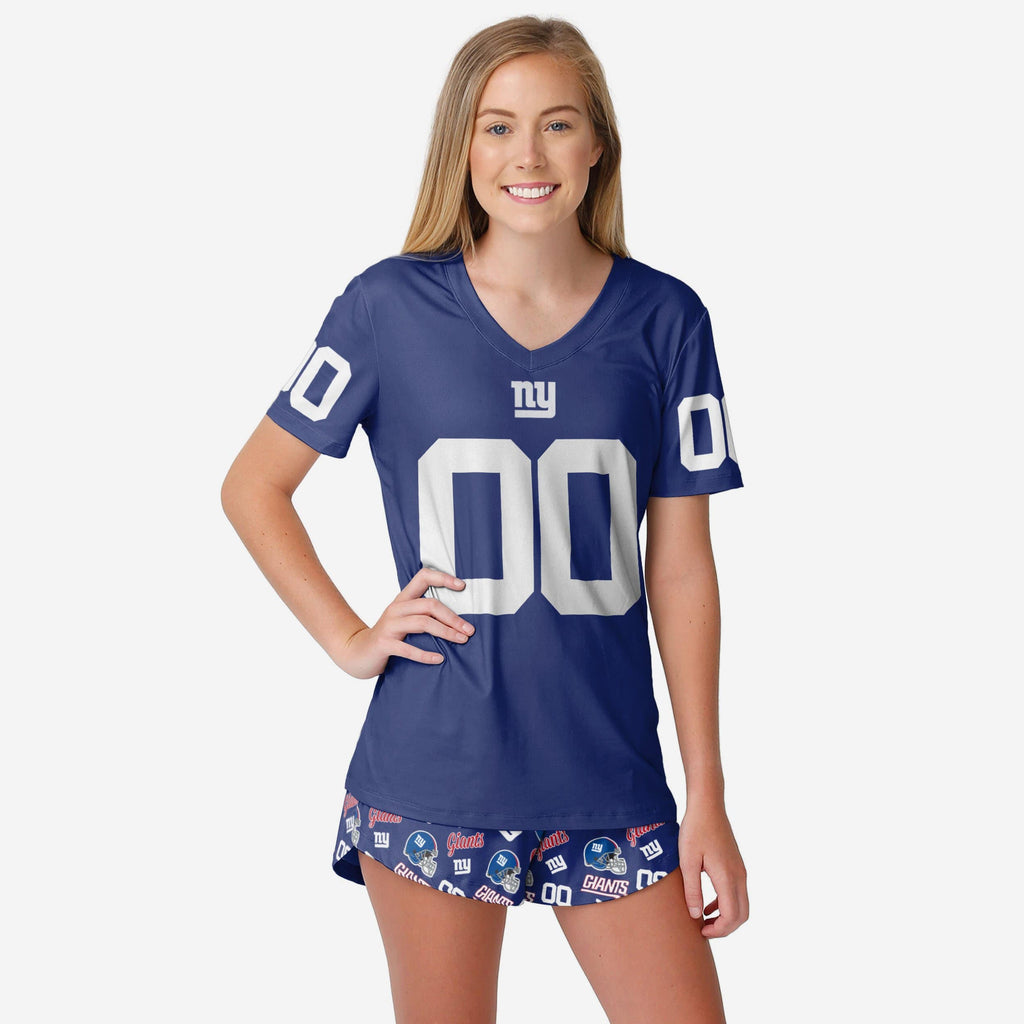 New York Giants Womens Gameday Ready Pajama Set FOCO S - FOCO.com