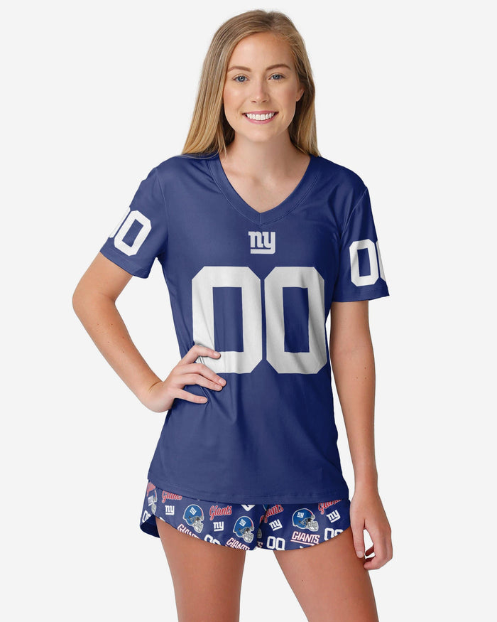 New York Giants Womens Gameday Ready Pajama Set FOCO S - FOCO.com