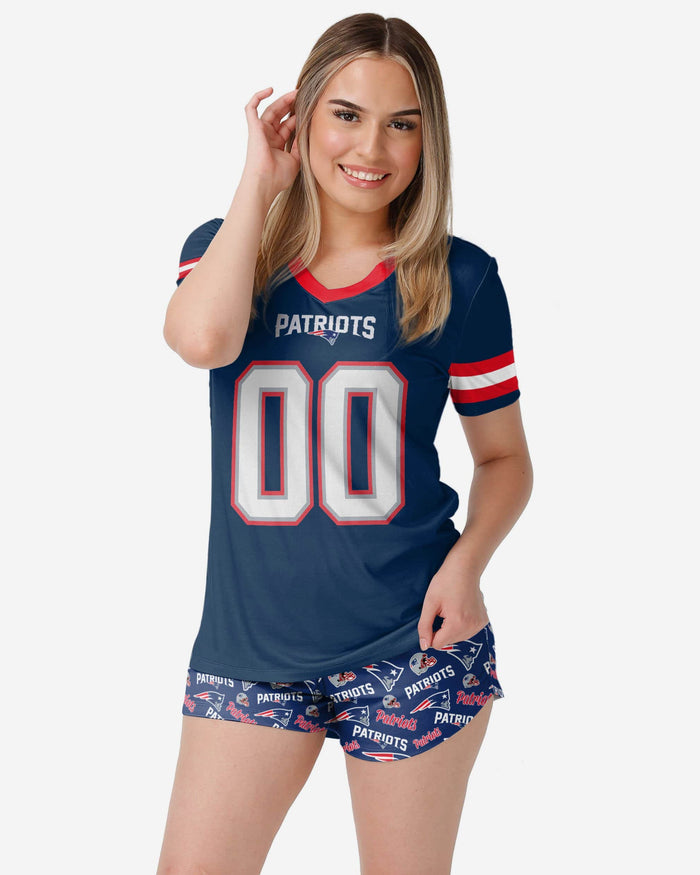 New England Patriots Womens Gameday Ready Pajama Set FOCO S - FOCO.com