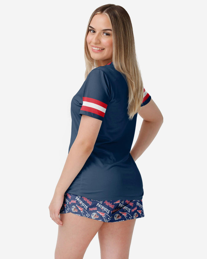 New England Patriots Womens Gameday Ready Pajama Set FOCO - FOCO.com