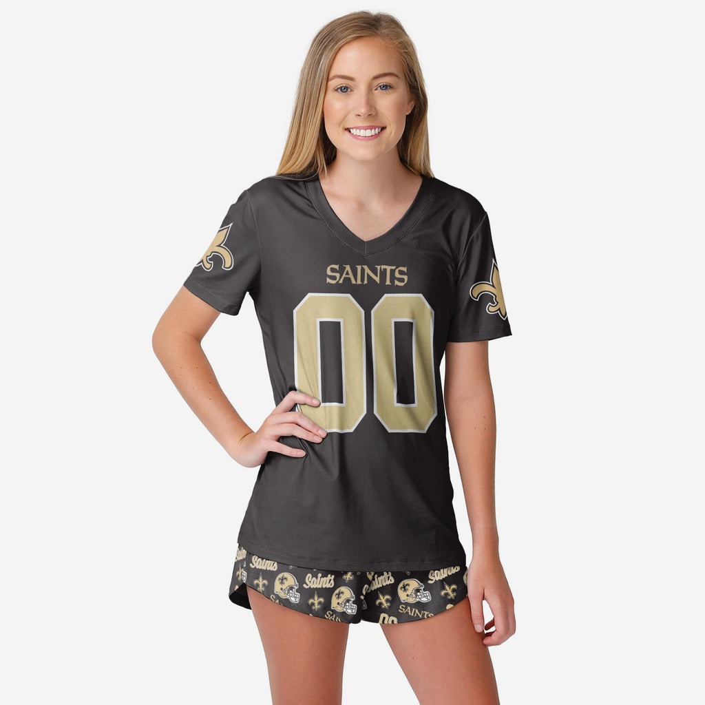 New Orleans Saints Womens Gameday Ready Pajama Set FOCO S - FOCO.com