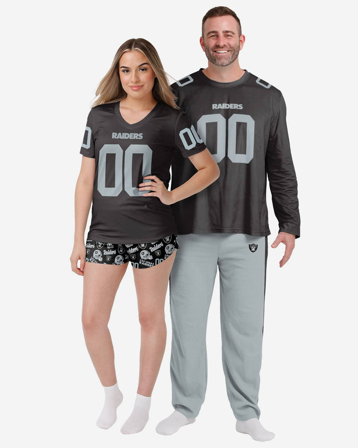 Las Vegas Raiders Womens Gameday Ready Pajama Set FOCO - FOCO.com