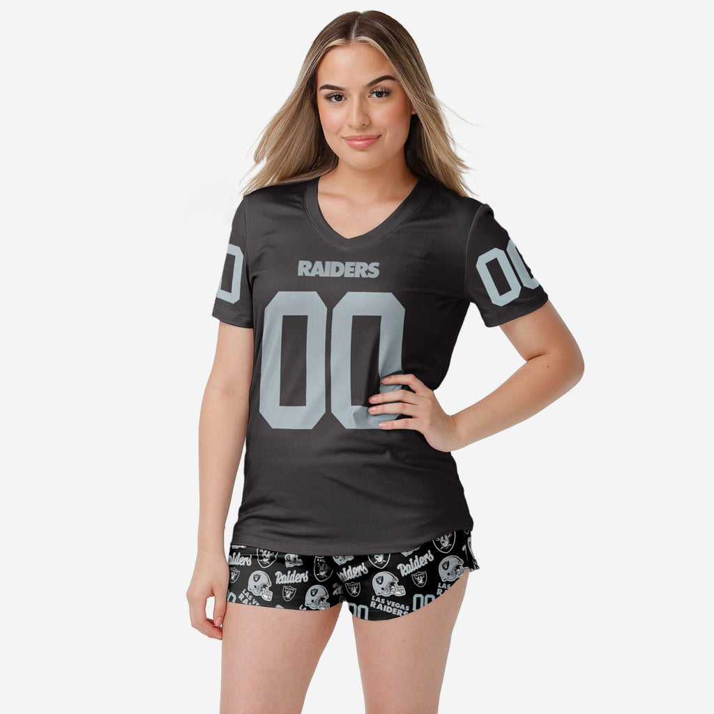 Las Vegas Raiders Womens Gameday Ready Pajama Set FOCO S - FOCO.com
