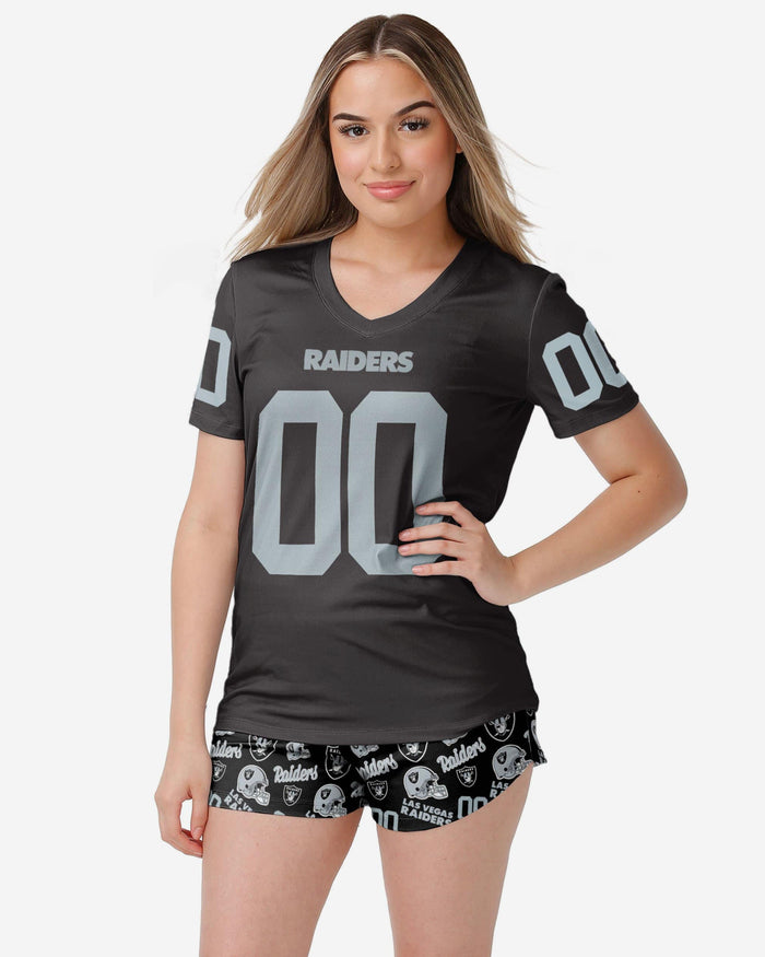 Las Vegas Raiders Womens Gameday Ready Pajama Set FOCO S - FOCO.com