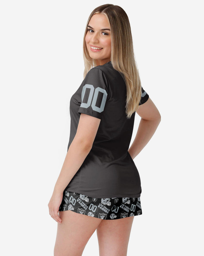 Las Vegas Raiders Womens Gameday Ready Pajama Set FOCO - FOCO.com
