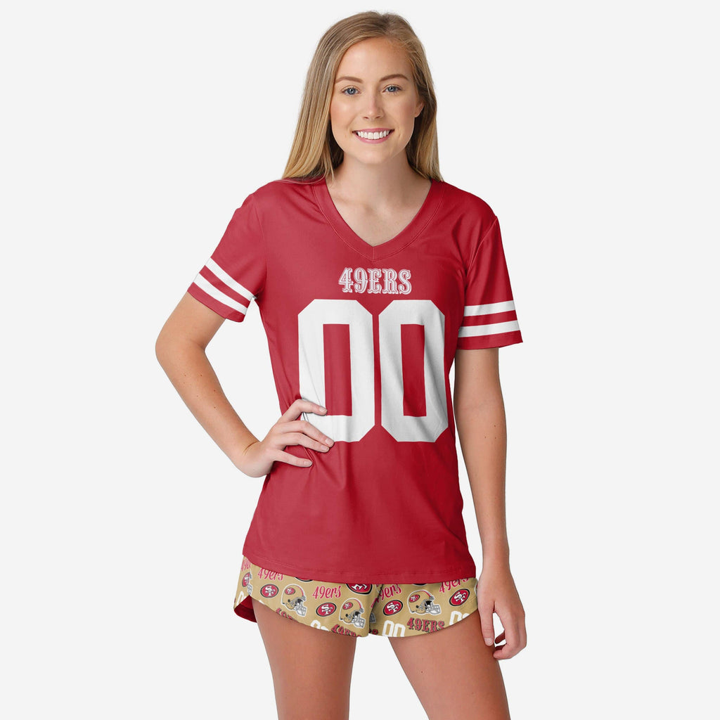 San Francisco 49ers Womens Gameday Ready Pajama Set FOCO S - FOCO.com