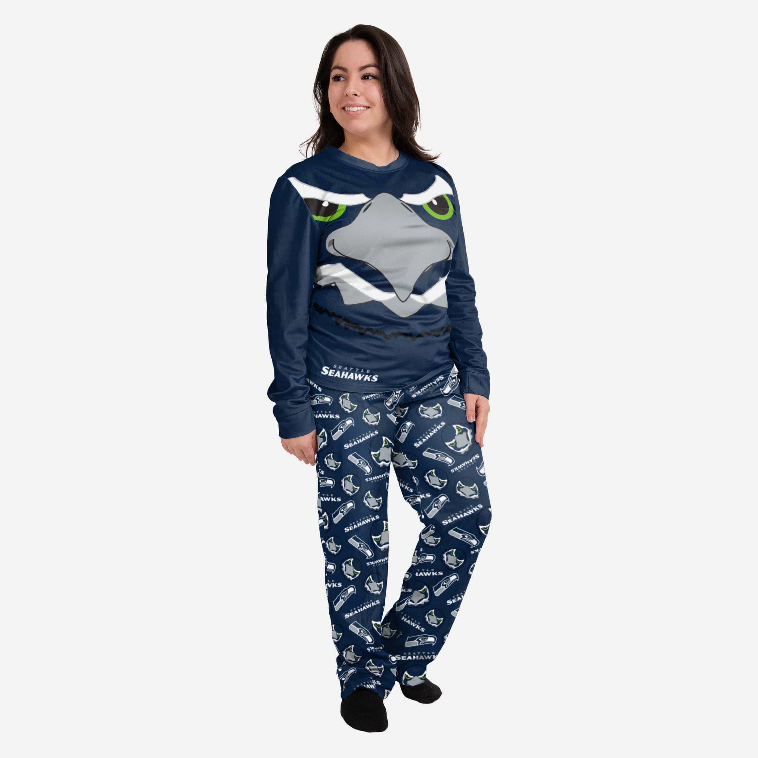 Seattle Seahawks NFL Womens Blitz Mascot Pajamas