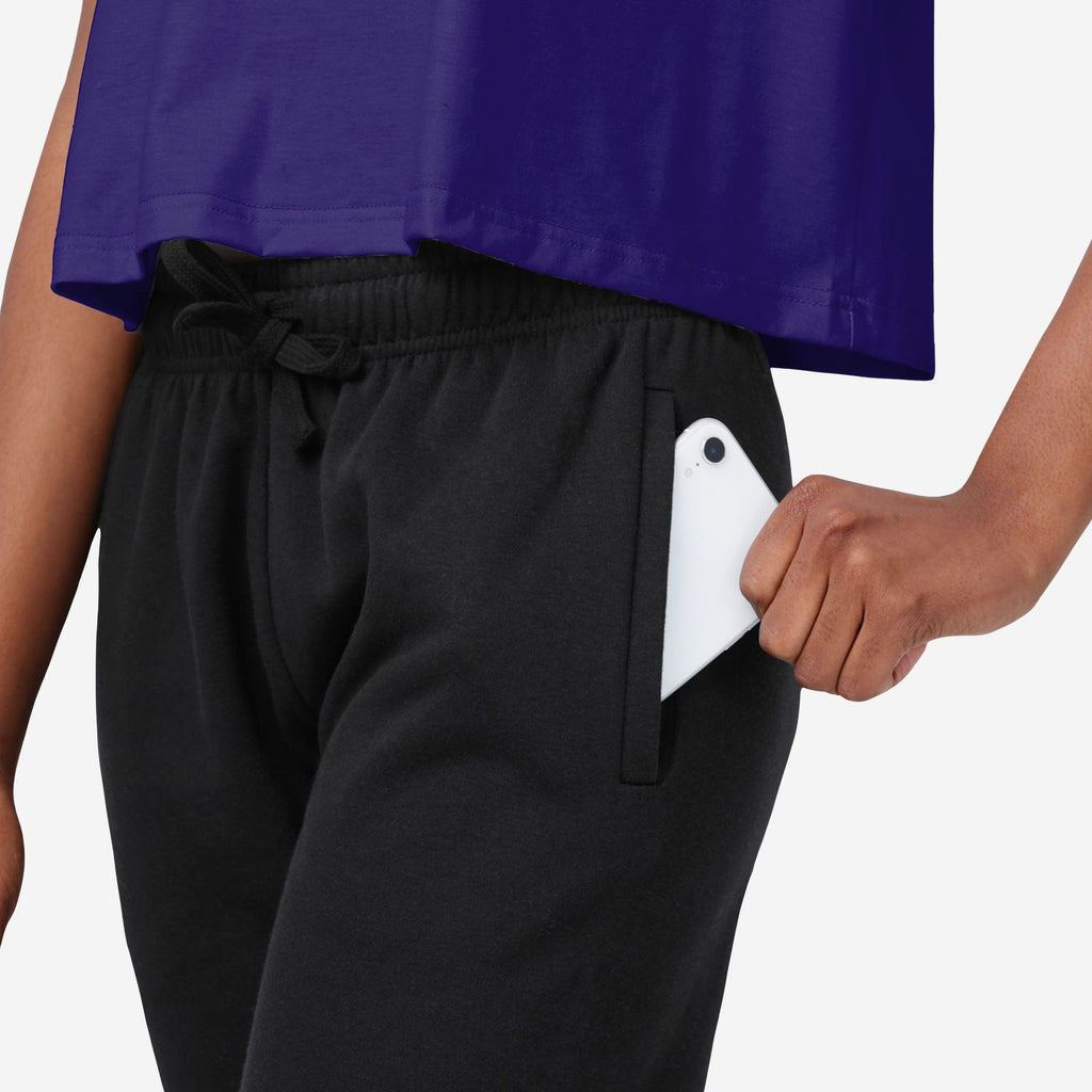 Baltimore Ravens Womens Script Wordmark Black Joggers FOCO